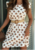 Šaty mini w Bodky  Russo ecru