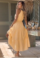 Zwiewna Šaty na ramiączkach w kratę Summer Sorbet žlutá