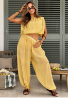 Souprava top i Kalhoty Pretty Jasmine žlutá