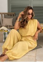 Souprava top i Kalhoty Pretty Jasmine žlutá