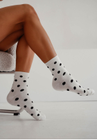 Dlouhé skarpetki w Bodky  Little Dots bílé