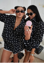 Košile w Bodky  Dot Romance černá