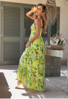 Kwiecista Šaty maxi na ramiączkach Nessie růžová