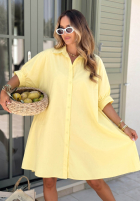 Długa Košile z haftami Serengeti žlutá