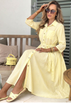 Koszulowa Šaty maxi w paski Julieta růžová