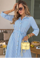 Koszulowa Šaty maxi w paski Julieta růžová