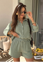 Mušelínová košile Elisabetta pistáciová