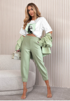 materiálové Kalhoty Laura černé