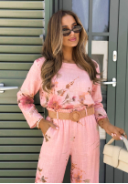 Souprava Halenka i Kalhoty w kwiaty Sunny Harmony béžový