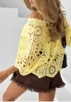 Koronkowa Halenka Dreamy Lace blankytná