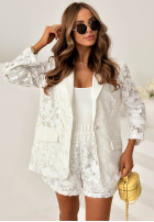 Koronkowe krótkie spodenki Lace Summer bílé