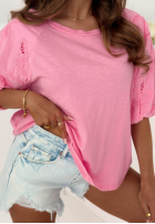 Halenka z ażurowymi bufkami Positano Holiday Bílá