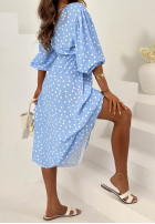 Šaty midi w Bodky  Guava Bílá