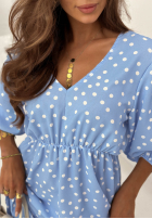 Šaty midi w Bodky  Guava Bílá