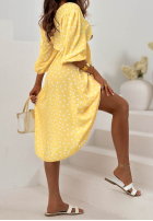 Šaty midi w Bodky  Guava Bílá