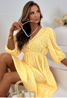 Šaty midi w Bodky  Guava Bílá