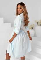 Sztruksowa koszulowa Šaty z paskiem Pure Moment béžová