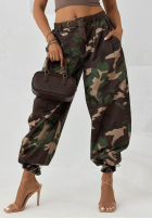 materiálové Kalhoty balloon moro Camo Charm khaki
