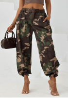 materiálové Kalhoty balloon moro Camo Charm khaki