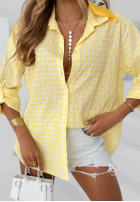 Košile w kratę Just Believe žlutá