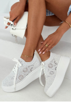 Koronkowe Tenisky Bianco bílé