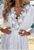 Haftowana Šaty z koronką boho Summer Lady Bílá