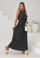 Wiskozowa Šaty maxi w Bodky  Sun & Dots černá