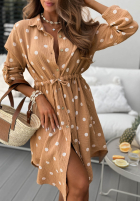 Muślinowa Šaty mini w Bodky  Vacation Dots velbloudí