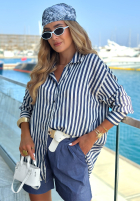 Košile w paski Sailor biało-modrá