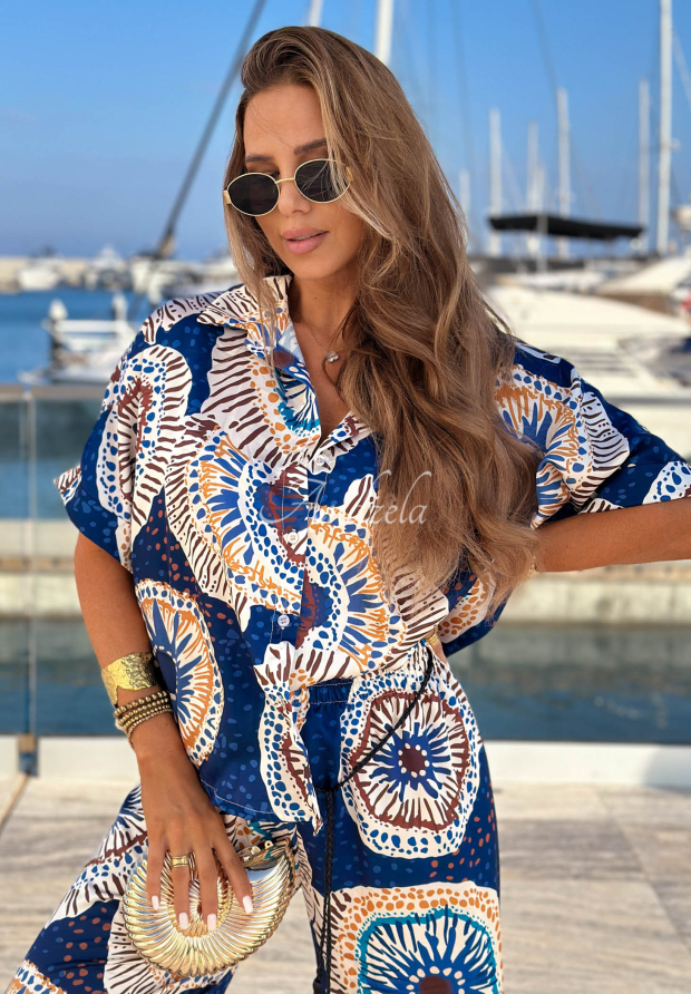Oversize ko&scaron;ile se vzory Ocean Fresco gran&aacute;tov&aacute;