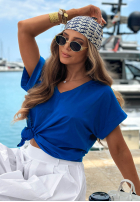 Tričko z dekoltem w serek Sea Sailing granátový