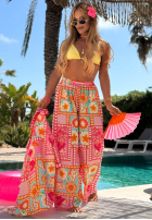 Vzorovaný Souprava Košile i Kalhoty wide leg Sweet Paradise růžový