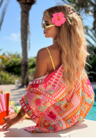Vzorovaný Souprava Košile i Kalhoty wide leg Sweet Paradise růžový