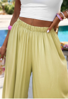 Viskózové kalhoty wide leg Letter To Summer olivové
