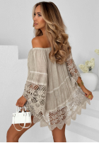 Halenka tunika z koronką boho Nayla béžová