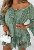 Halenka tunika z koronką boho Nayla béžová