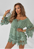 Halenka tunika z koronką boho Nayla béžová
