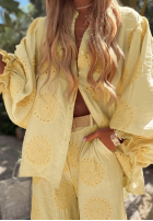 Haftowana Halenka boho Ti Amo žlutá