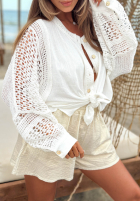 Ażurowa Košile boho Costarican ecru