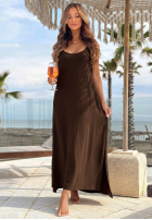 Šaty maxi na ramiączkach Ocean Mist blankytná
