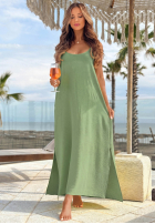 Šaty maxi na ramiączkach Ocean Mist blankytná