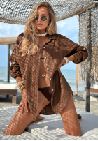 Mušelínová košile Elisabetta čokoládová