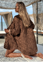 Mušelínová košile Elisabetta čokoládová