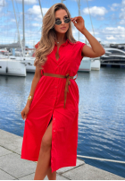 Koszulowa Šaty z paskiem Let's Sail granátová