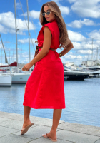 Koszulowa Šaty z paskiem Let's Sail granátová