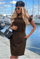 Šaty mini Sun Days khaki