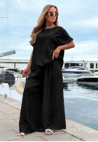 Souprava Halenka oversize i Kalhoty wide leg Amalfi Getaway béžový