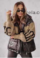 Prošívaná Bunda Cold Hands Černo-velbloudí