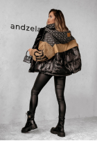 Prošívaná Bunda Cold Hands Černo-velbloudí