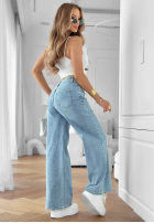 Kalhoty džínové  wide leg Mayla modré